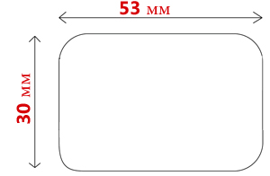 Термоэтикетка 53 x 30 мм чистая